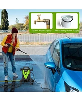 2400 Psi High Pressure Cleaner Machine Electric Washer with 4 Wheels