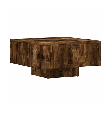 vidaXL Coffee Table Smoked Oak 23.6"x23.6"x12.4" Engineered Wood