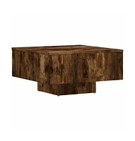 vidaXL Coffee Table Smoked Oak 23.6"x23.6"x12.4" Engineered Wood