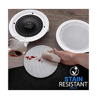 Pyle 6.5'' In-Wall / In-Ceiling Speakers, 2-Way Flush Mount Home Speaker Pair, 200 Watt