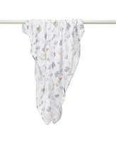 Lambs & Ivy Jungle Adventure 2-Pack Cotton Muslin Newborn Baby Swaddle Blankets