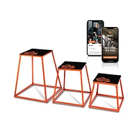 Squatz 3-Piece Plyometric Platform Box Set With Anti-Skid Rubber Surface