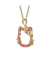 Hello Kitty Sanrio Outline Pink Crystal Pendant