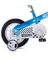 RoyalBaby Formula 16 Inch Kids Bike with Kickstand and Training Wheels, Blue