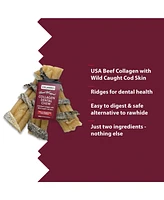 Dental Chew Stick: Beef Collagen Wrapped w/ Fish - 4"