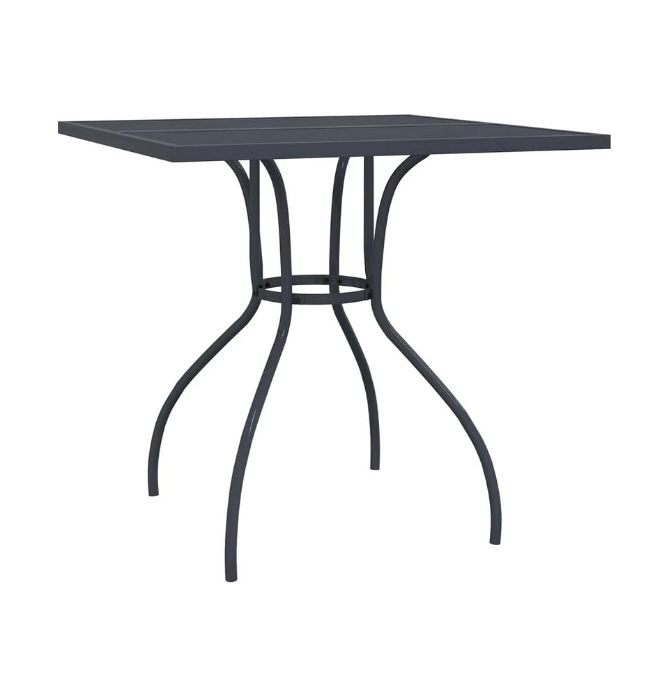 vidaXL Patio Table Anthracite 31.5"x31.5"x28.5" Steel Mesh