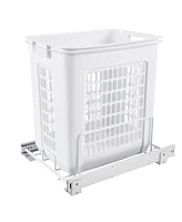 Rev-a-Shelf 20'' Pullout Large Polymer Clothes Hamper, White, Hprv-1520 S