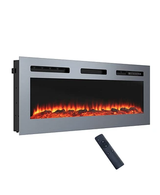 Mondawe -Inch Stainless Steel Electric Fireplace