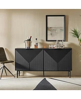 Hulala Home Samir Modern 63"Wide 4 Door Sideboard with Adjustable Shelf