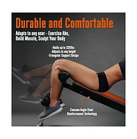 Squatz Supine Board with Handrail, Multifunctional Abdominal Retractor for Sit-Up Fitness