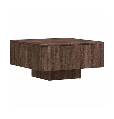 vidaXL Coffee Table Brown Oak 23.6"x23.6"x12.4" Engineered Wood