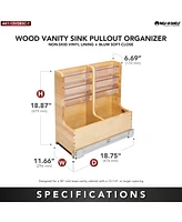 Rev-a-Shelf 30" Wood Vanity Base Cabinet Organizer w/ Soft-close, 441-15VSBSC-1