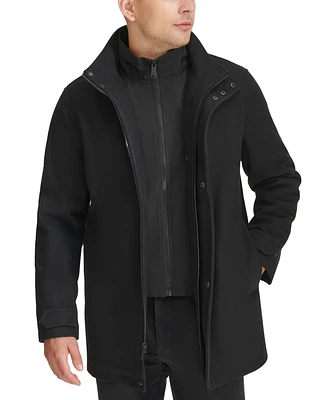 Dockers Men's 3/4-Length Car Coat with Full-Zip Bib