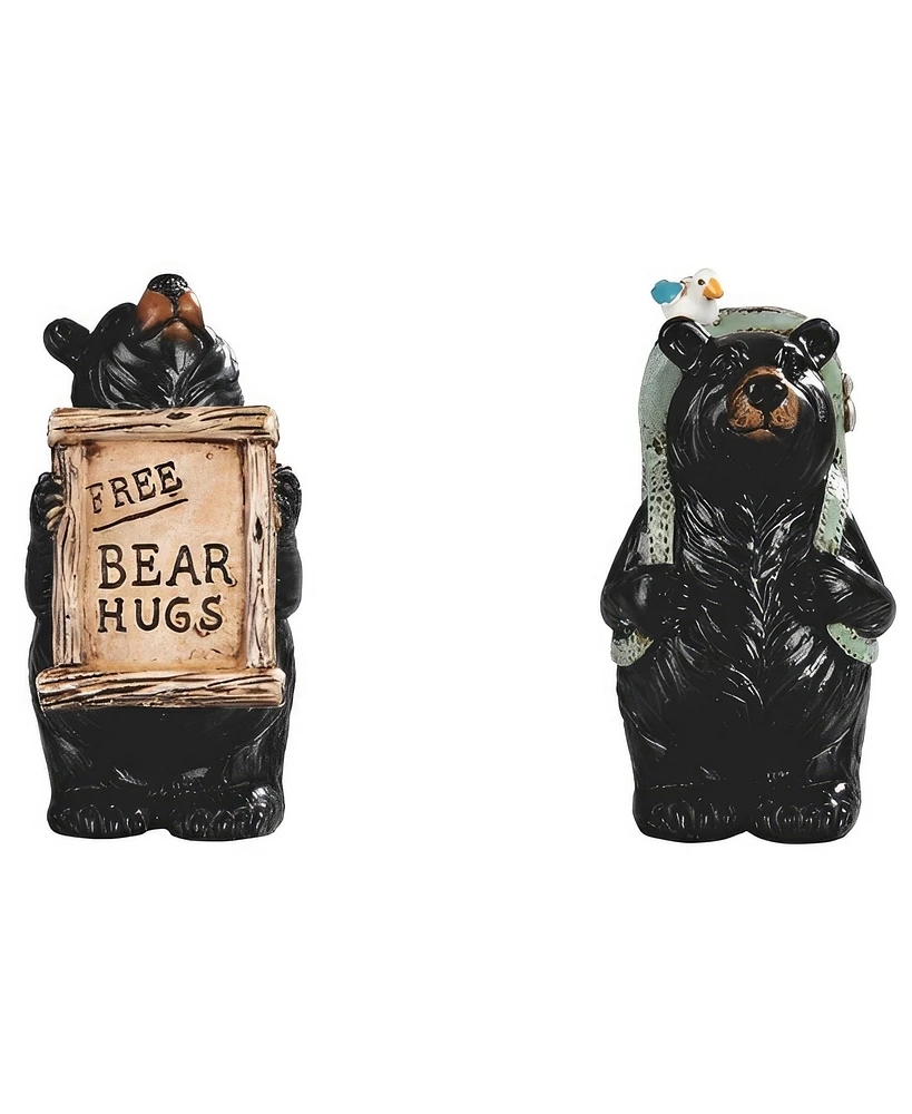 Fc Design 2-pc Set 4"H Funny Bear Figurine Decoration Home Decor Perfect Gift for House Warming, Holidays and Birthdays