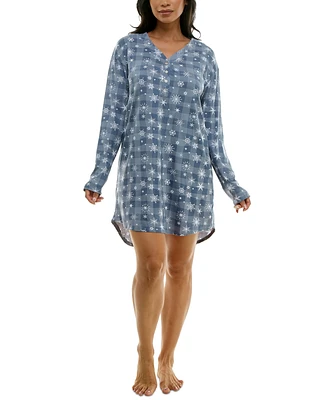Roudelain Women's Cozy Luxe Henley Sleep Dress