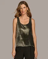 Donna Karan New York Women's Croc-Embossed Velvet Tank Top