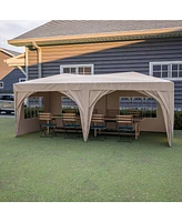 Slickblue Pop-Up Canopy Tent Outdoor Portable Party with 6 Removable Sidewalls & Carry Bag