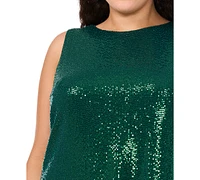 Msk Plus Sleeveless Sequinned Shift Dress