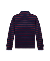 Polo Ralph Lauren Little and Toddler Boys Striped Cotton Quarter-Zip Pullover Sweatshirt