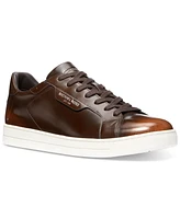 Michael Kors Men's Keating Burnished Leather Lace-Up Sneaker