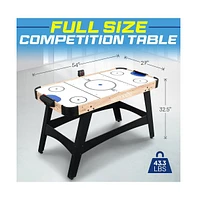 SereneLife 54" Air Hockey Table with Digital Led Scoreboard, 12V Fan Motor, and Pucks