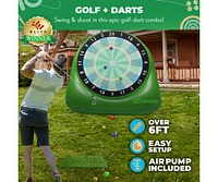 Swooc - Bull Chipper | Giant Golf Darts (Over 6ft Tall) w/ 10+ Golf Games | Golf Chipping Game w/ Air Pump Included | Yard Games