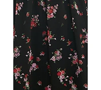 Trixxi Juniors' Twisted Floral Chiffon Midi Dress