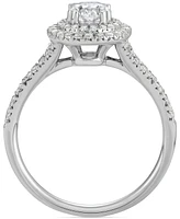 Diamond Double Halo Ring (1-1/10 ct. t.w.) in 14k White Gold