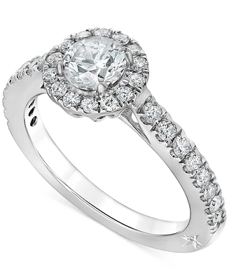 Diamond Halo Engagement Ring (1-1/4 ct. t.w.) in 18k White Gold