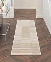 Nourison Home Brushstrokes BSK04 2'2"x7'6" Runner Area Rug