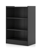 Costway 2 Pcs 3-Tier Bookcase Open Multipurpose Display Rack Cabinet with Adjustable Shelves