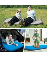 KingCamp 2 Person Self Inflating Double Air Camping Sleeping Pad, Blue/Charcoal