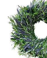 GreenishBlu Real Aromatic Wreath Dried Lavender and Rosemary, 22"