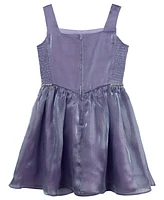 Rare Editions Big Girls Shimmer Organza Party Dress