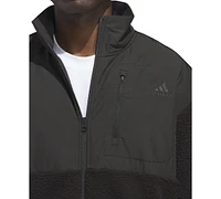 adidas Men's Loose-Fit Full-Zip Fleece Jacket