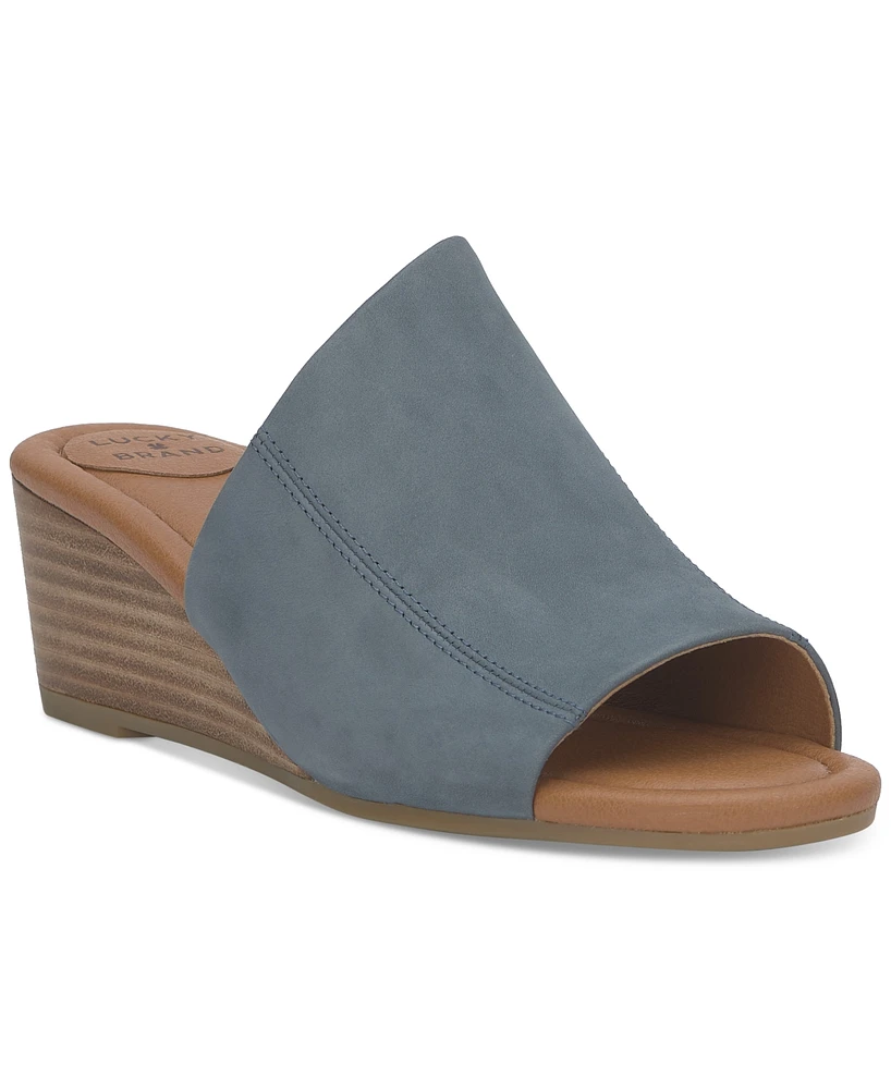 Lucky Brand Women's Malenka Slip-On Wedge Sandals