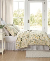 Laura Ashley Roses Reversible -Pc. Quilt Set
