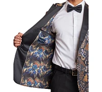 Paisley & Gray Men's Grosvenor Slim Fit Leaf Print Tuxedo Jacket