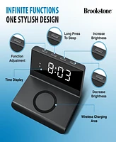 Brookstone Wireless Charging Stand and Alarm Clock