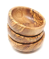 BeldiNest Wooden Spice Bowls, Set of 3 Mini Bowls