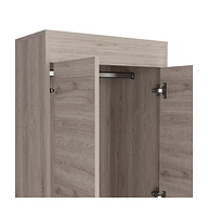 Portugal Armoire 70H", Double Door Cabinet, Two Drawers, Metal Handles, Rod