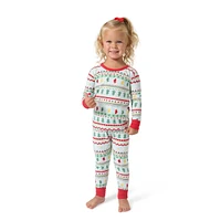 Gerber Toddler Boys Holiday Family Pajamas Neutral Two Piece