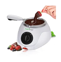 NutriChef Electric Chocolate Melting Pot Fondue Set, 0.55 lbs Capacity