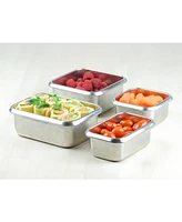 Minimal Rt Stainless Steel Containers Set of 2