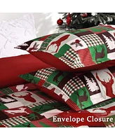 gaomon 3 Pieces Christmas Holiday Bedding Duvet Cover Set