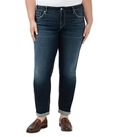 Silver Jeans Co. Plus Mid Rise Slim Leg Cuffed Boyfriend