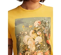 Lucky Brand Women's Cotton Floral Still Life Boyfriend Tee