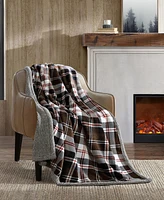 Eddie Bauer Parkwood Plaid Plush Throw, 70" X 50"