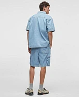 Mode Of One Mens Cosell Denim Shirt Cargo Jean Shorts Exclusively At Macys