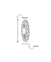 Bling Jewelry Twisted Cable Thin Spacer Bead Charm Bead Charm 925 Sterling Silver